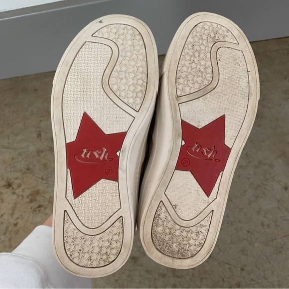 Ash Lynn Clodi Silver Studded Slip-On Leather Platform Shoes Size 31/13 - Picture 5 of 10